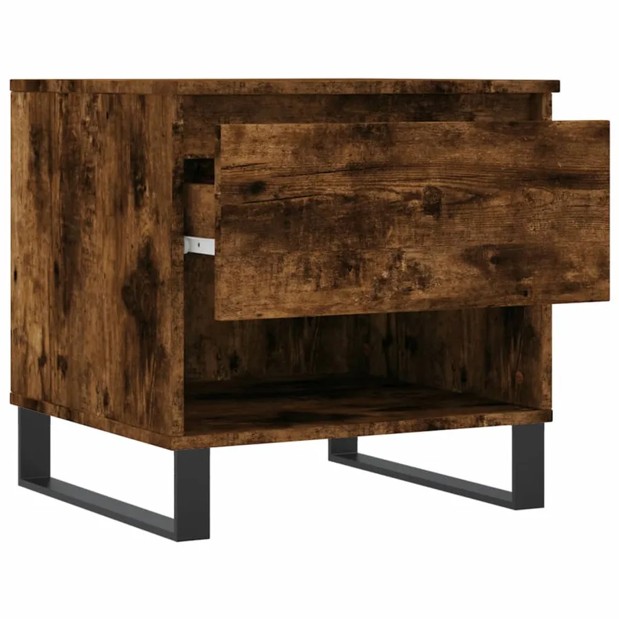 Tables basses 2 pcs chêne fumé 50x46x50 cm bois d'ingénierie - 7
