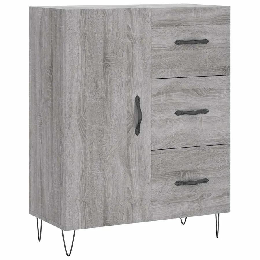 Buffet sonoma gris 69,5x34x90 cm bois d'ingénierie - 2