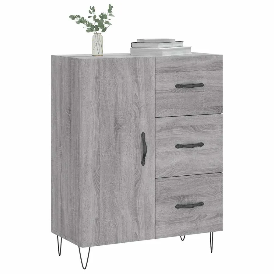 Buffet sonoma gris 69,5x34x90 cm bois d'ingénierie - 3