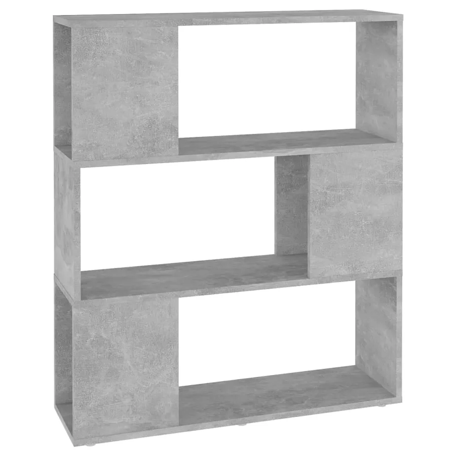 Bibliothèque/Séparateur de pièce Gris béton 80x24x94 cm - 2