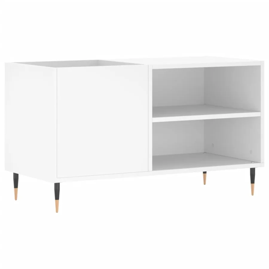 Armoire à disques blanc 85x38x48 cm bois d'ingénierie - 2