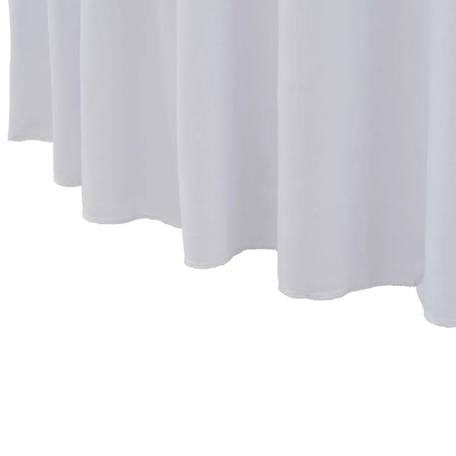 Nappes élastiques de table avec jupon 2 pcs 120x74 cm Blanc - 3