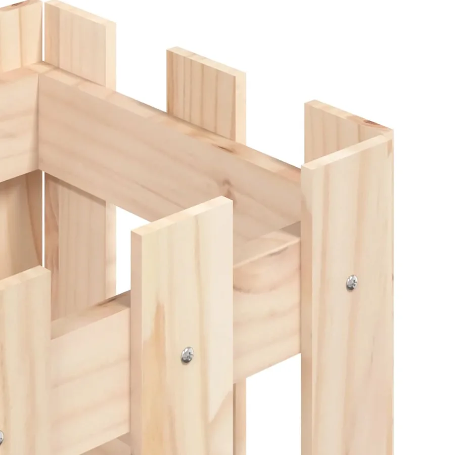 Jardinière avec design de clôture 30x30x30 cm pin massif - 7