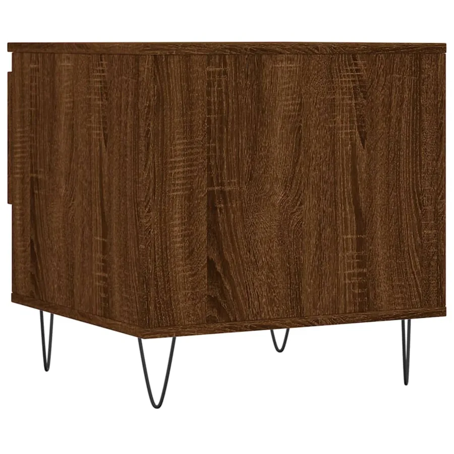 Tables basses 2 pcs chêne marron 50x46x50 cm bois d'ingénierie - 9