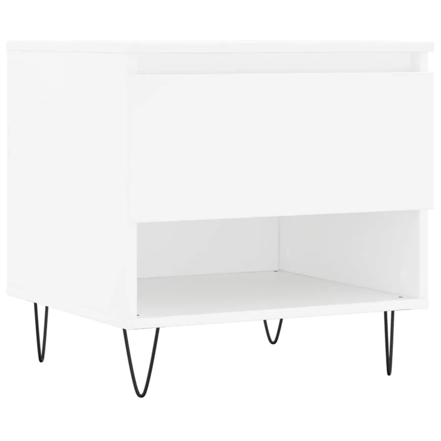 Tables basses 2 pcs blanc 50x46x50 cm bois d'ingénierie - 5