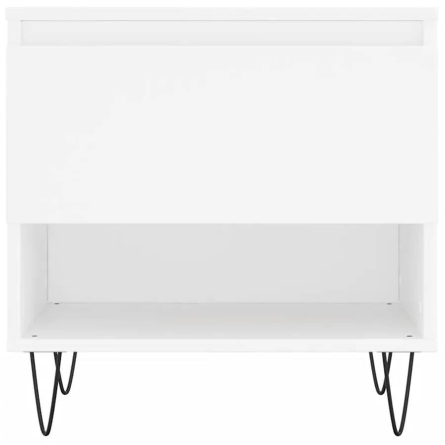 Tables basses 2 pcs blanc 50x46x50 cm bois d'ingénierie - 6
