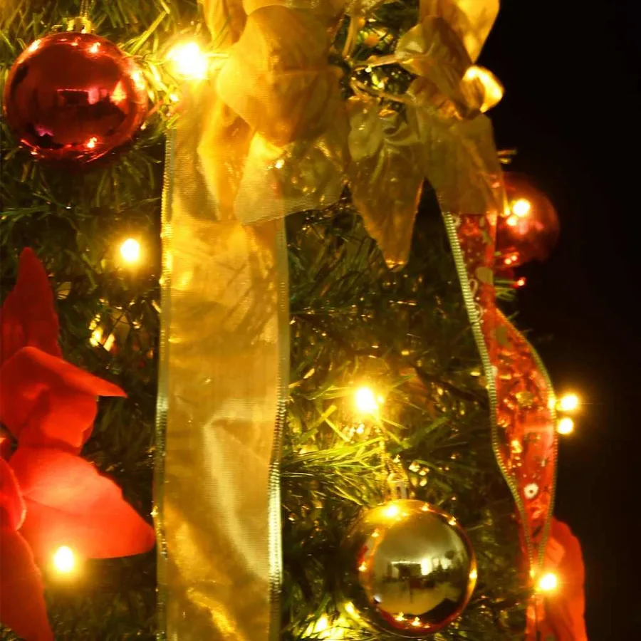 Sapin de Noël artificiel escamotable 200 LED vert 210 cm - 3