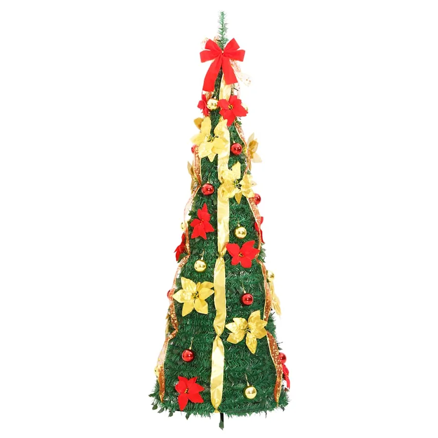 Sapin de Noël artificiel escamotable 200 LED vert 210 cm - 5