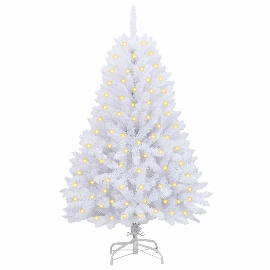 Sapin de Noël artificiel avec 150 LED Blanc 120 cm PVC et métal - 3
