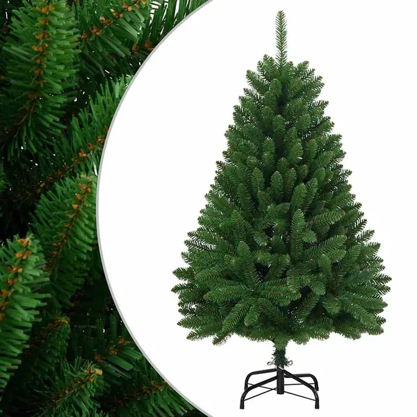 Sapin de Noël artificiel à charnières avec support vert 120 cm