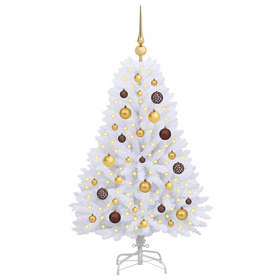 Sapin de Noël artificiel Blanc 68 x 68 x 120 cm PVC et métal - 3