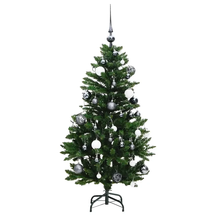 Sapin de Noël artificiel articulé 150 LED et boules 150 cm - 4