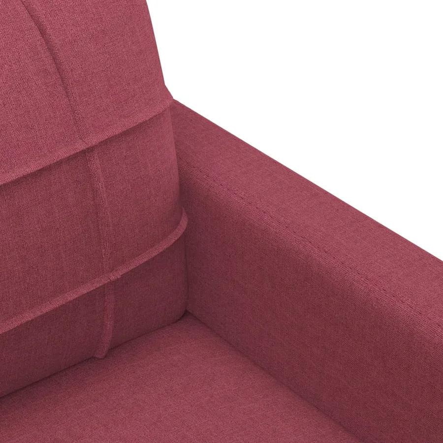 Ensemble de canapés 4 pcs avec coussins Rouge bordeaux Tissu - 7
