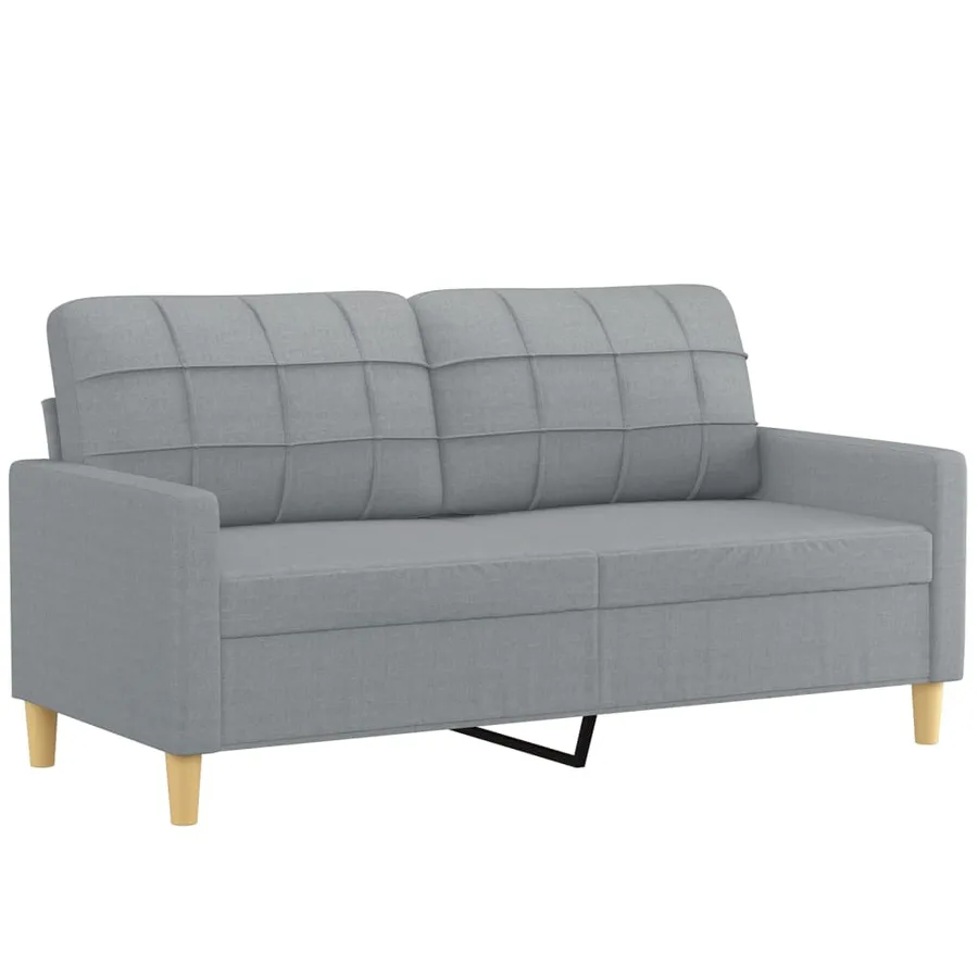 Ensemble de canapés 3 pcs avec coussins Gris clair Tissu - 4