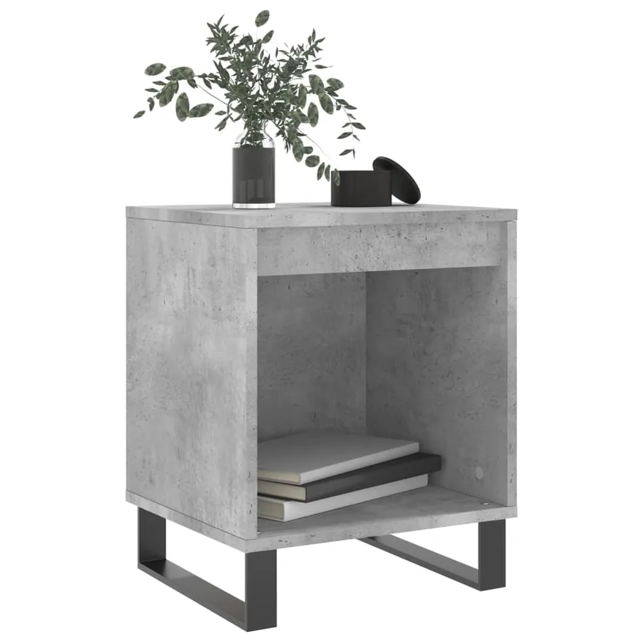 Tables de chevet 2 pcs gris béton 40x35x50 cm bois d’ingénierie - 3