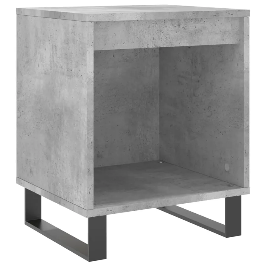 Tables de chevet 2 pcs gris béton 40x35x50 cm bois d’ingénierie - 4
