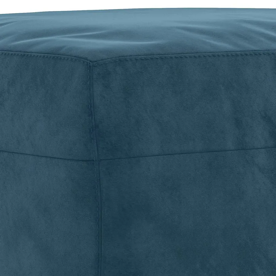 Repose-pied Bleu 70x55x41 cm Velours - 5