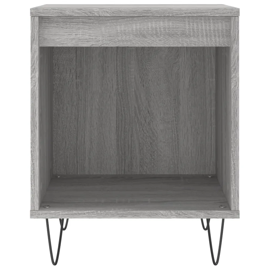 Tables de chevet 2 pcs sonoma gris 40x35x50 cm bois ingénierie - 5
