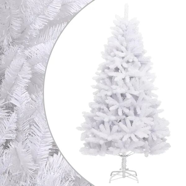 Sapin de Noël artificiel à charnières avec support blanc 270 cm