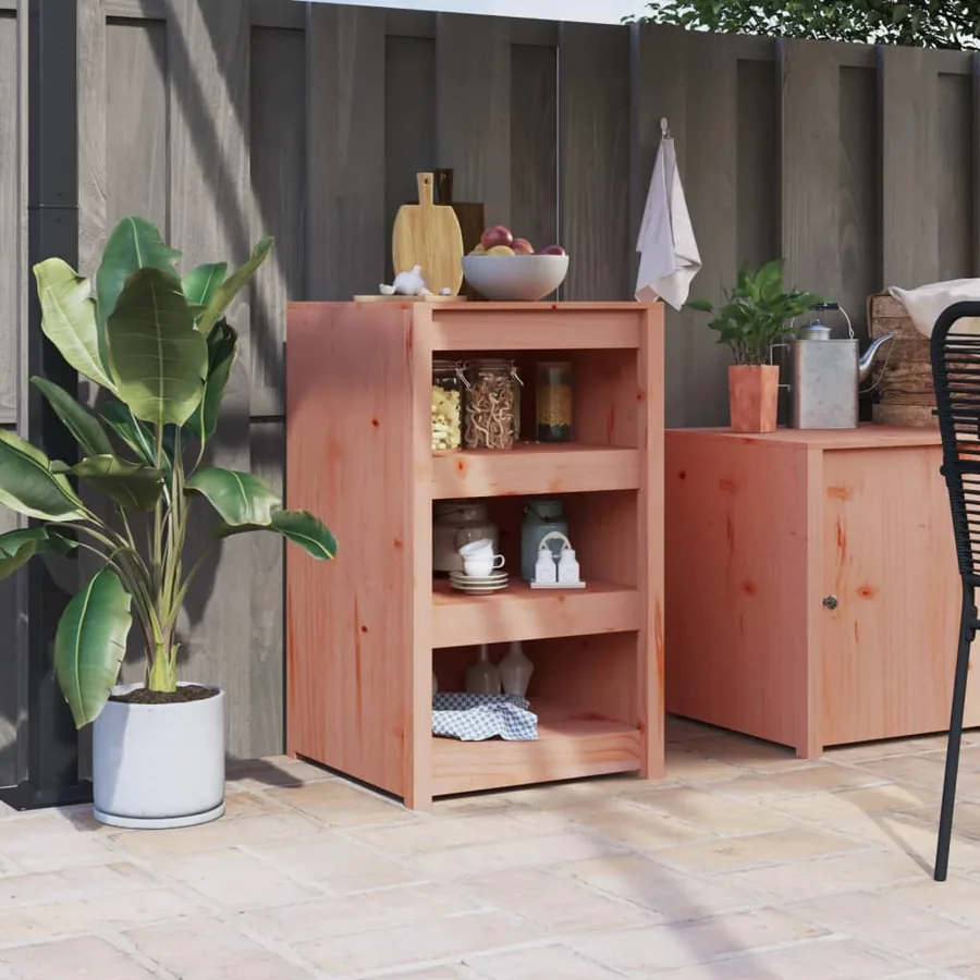 Armoire de cuisine d'extérieur MEPPEL 55x55x92 cm bois massif douglas
