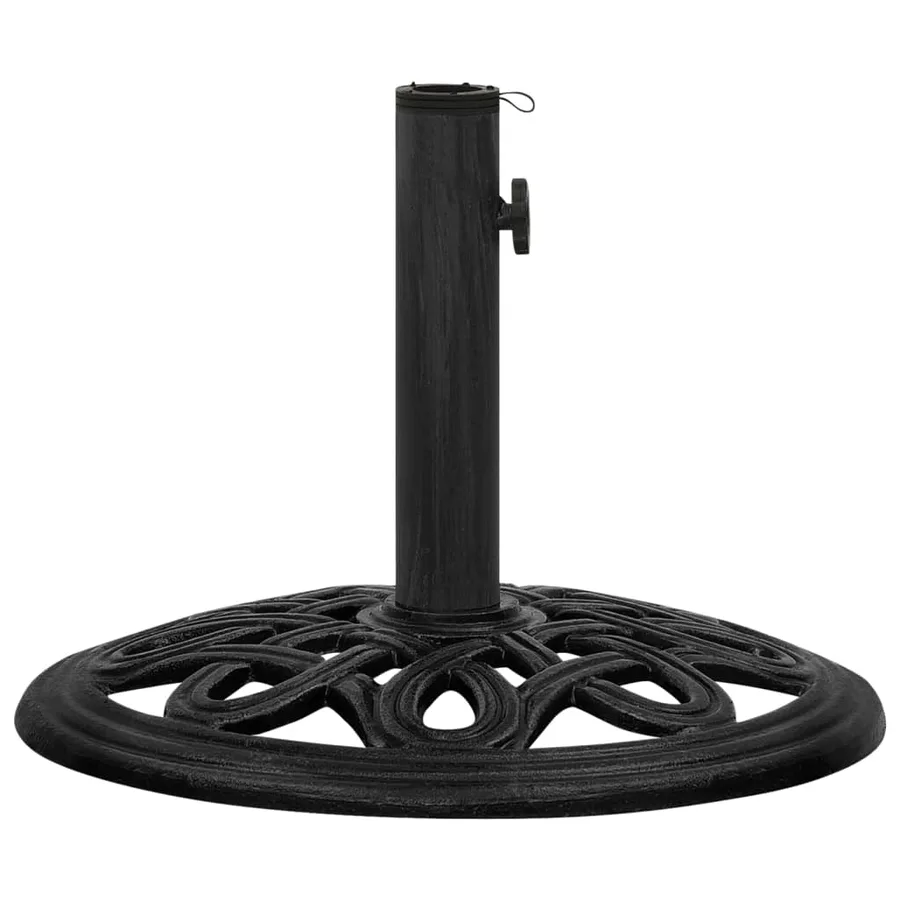 Socle de parasol Noir 44x44x32 cm Fonte - 2
