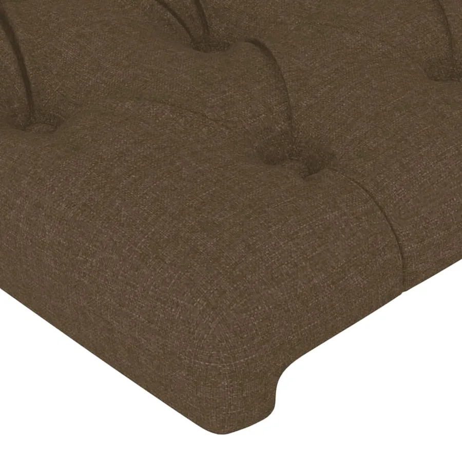 Tête de lit à LED Marron foncé 183x16x78/88 cm Tissu - 5