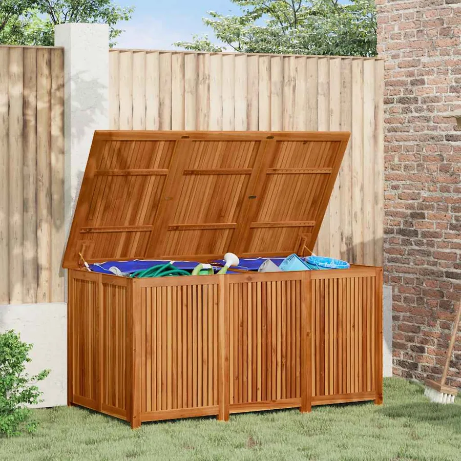 Boîte de rangement de jardin 150x80x75 cm bois massif d'acacia