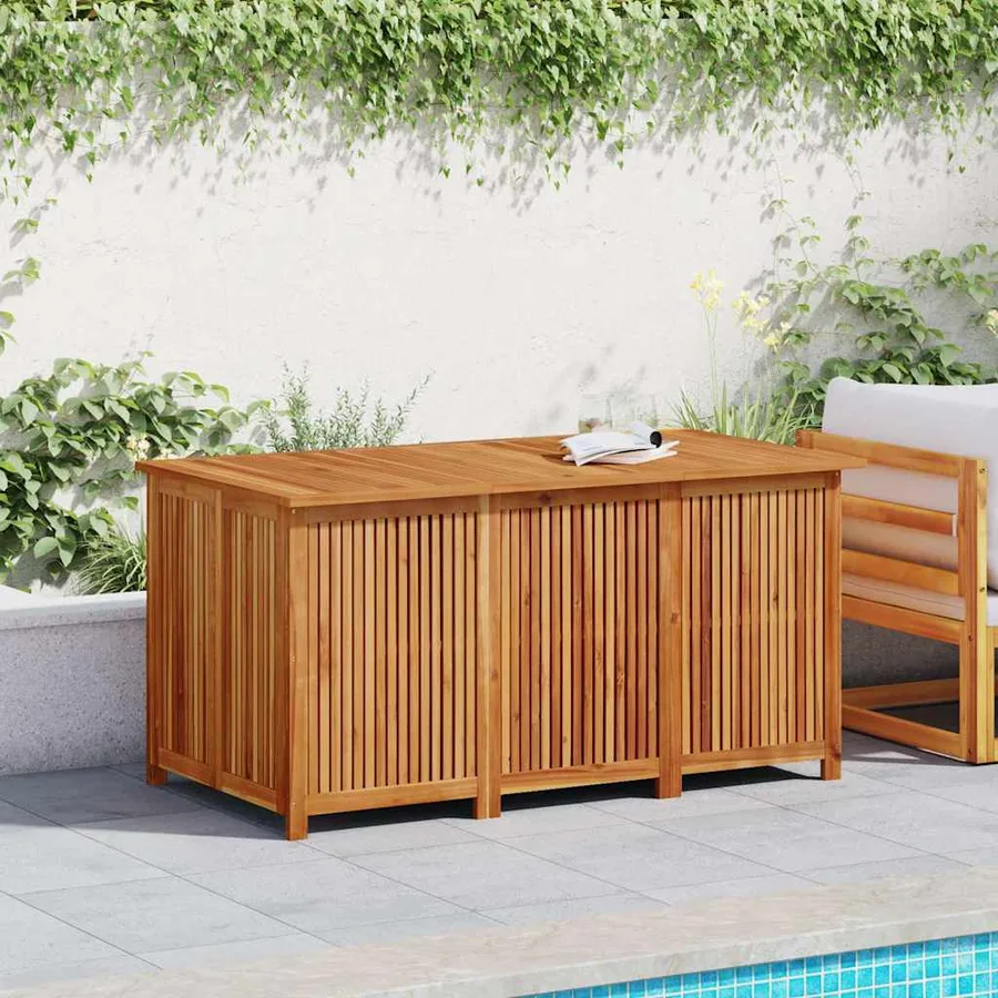 Boîte de rangement de jardin 150x80x75 cm bois massif d'acacia - 3