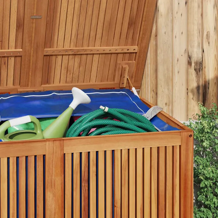 Boîte de rangement de jardin 150x80x75 cm bois massif d'acacia - 4