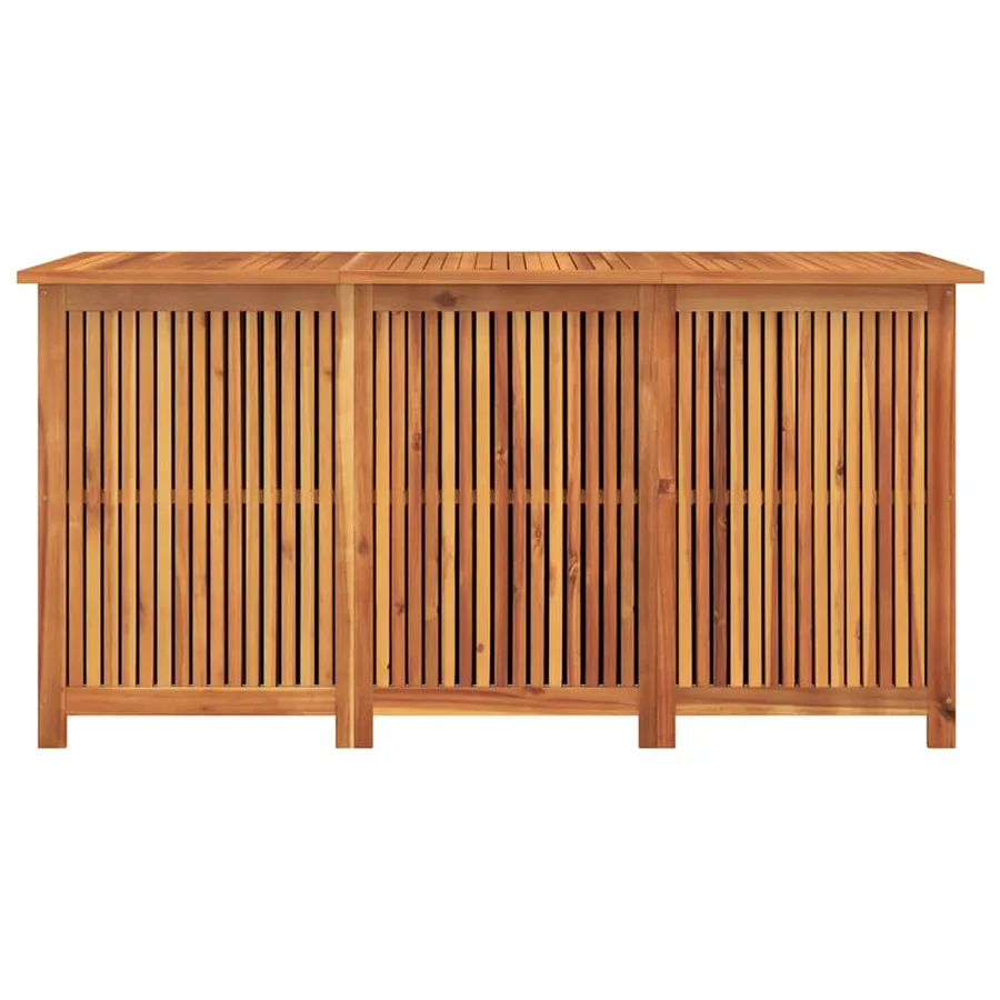 Boîte de rangement de jardin 150x80x75 cm bois massif d'acacia - 7