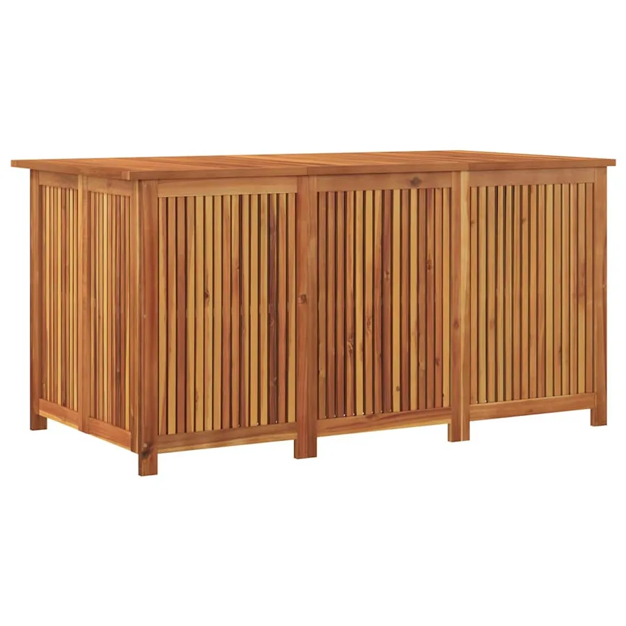 Boîte de rangement de jardin 150x80x75 cm bois massif d'acacia - 9