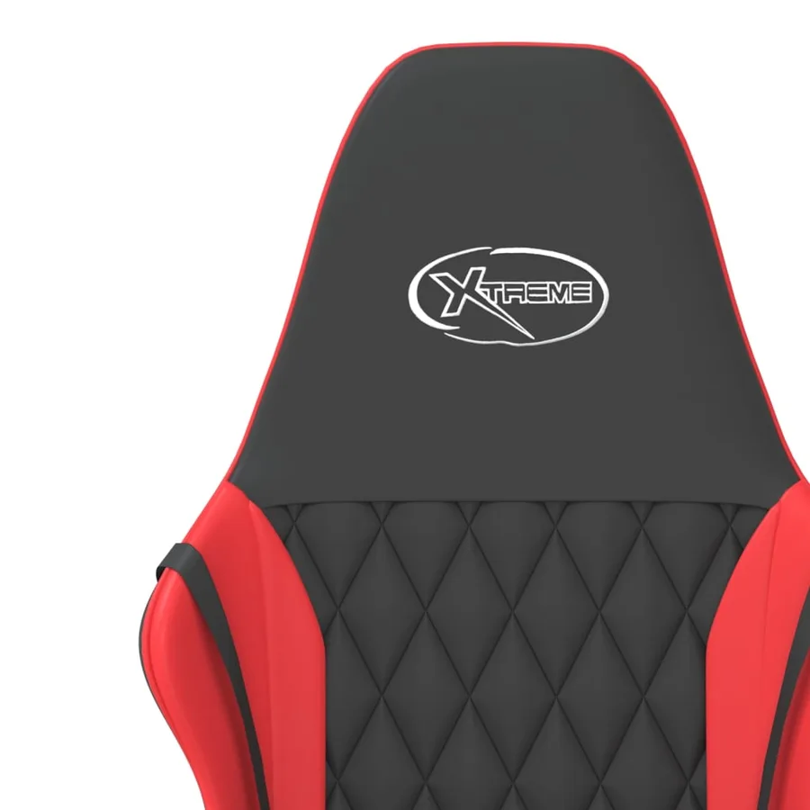 Chaise de jeu Noir et rouge Similicuir - 10
