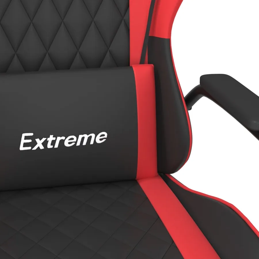 Chaise de jeu Noir et rouge Similicuir - 11