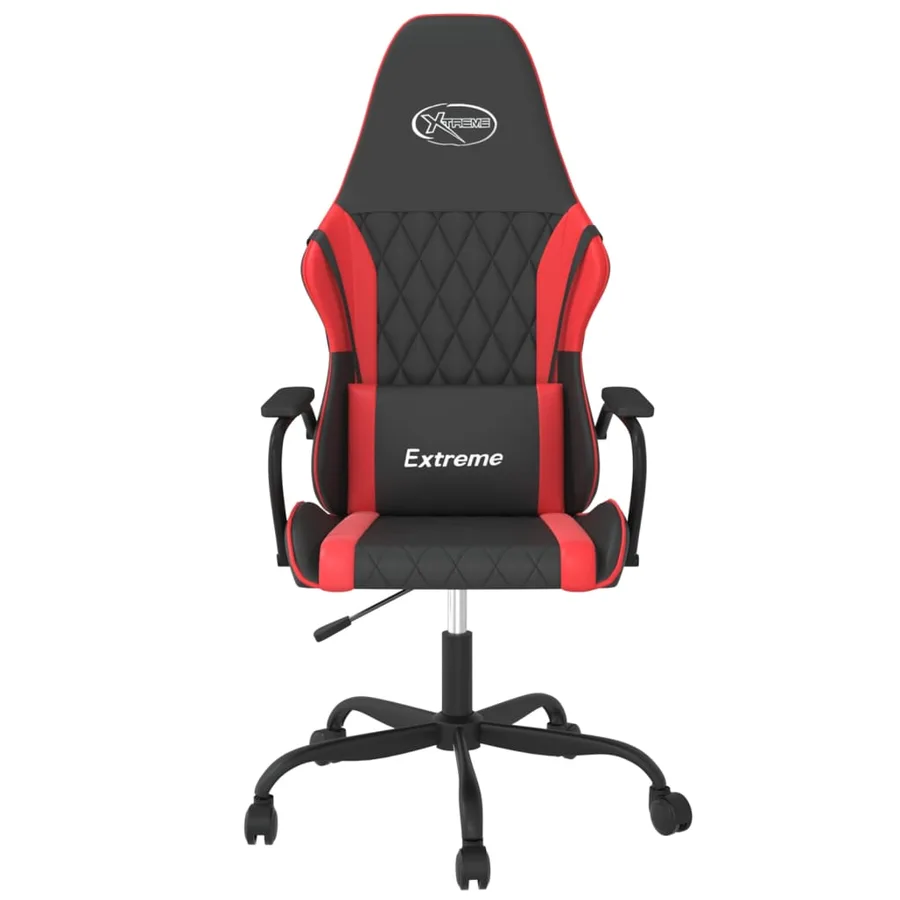 Chaise de jeu Noir et rouge Similicuir - 3