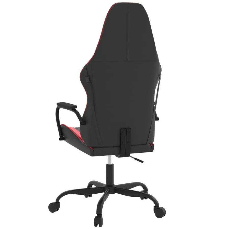 Chaise de jeu Noir et rouge Similicuir - 5