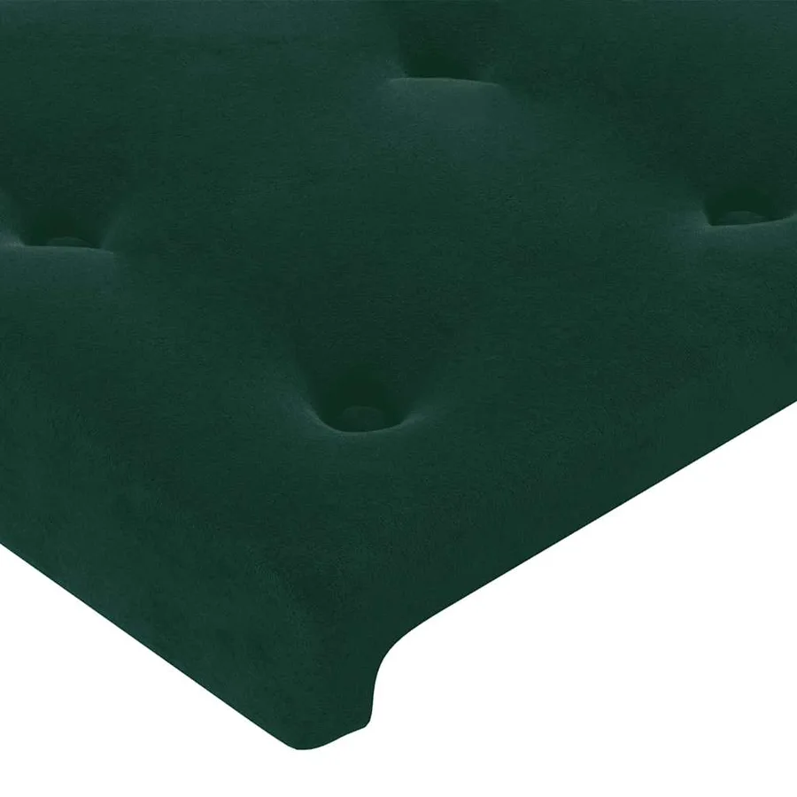 Tête de lit avec oreilles Vert foncé 183x23x78/88 cm Velours - 5