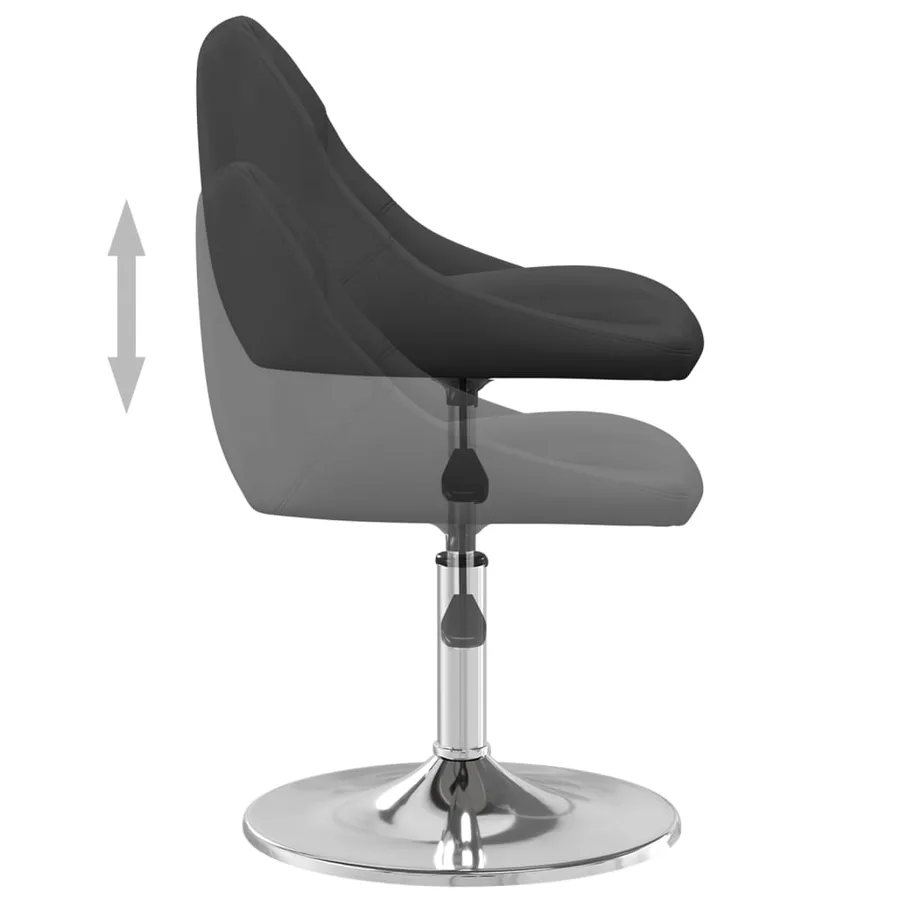 Chaises pivotantes à manger lot de 6 Noir Velours - 6