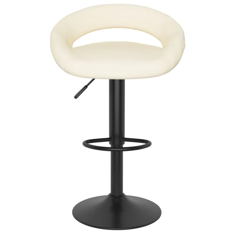 Tabourets de bar lot de 2 crème velours - 4
