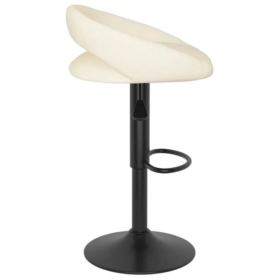 Tabourets de bar lot de 2 crème velours - 5
