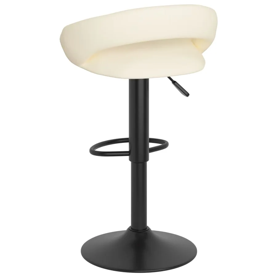 Tabourets de bar lot de 2 crème velours - 6