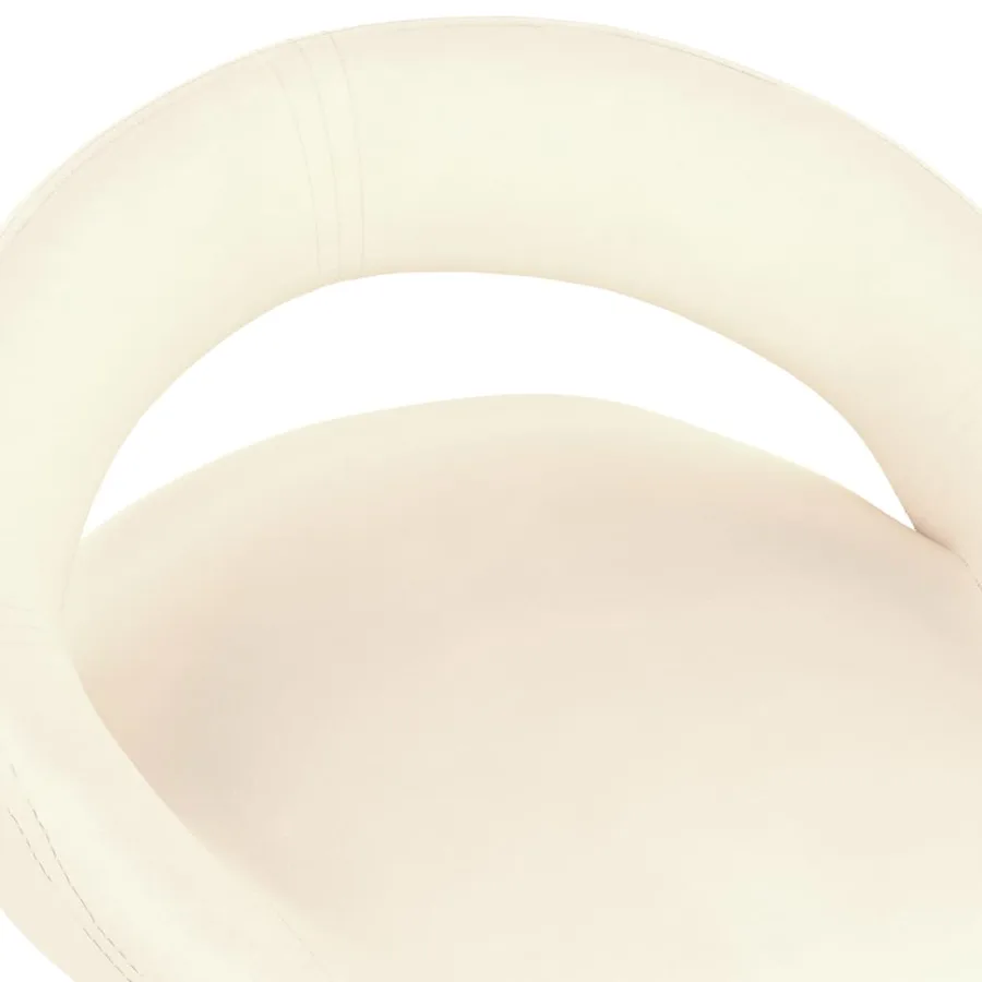 Tabourets de bar lot de 2 crème velours - 8