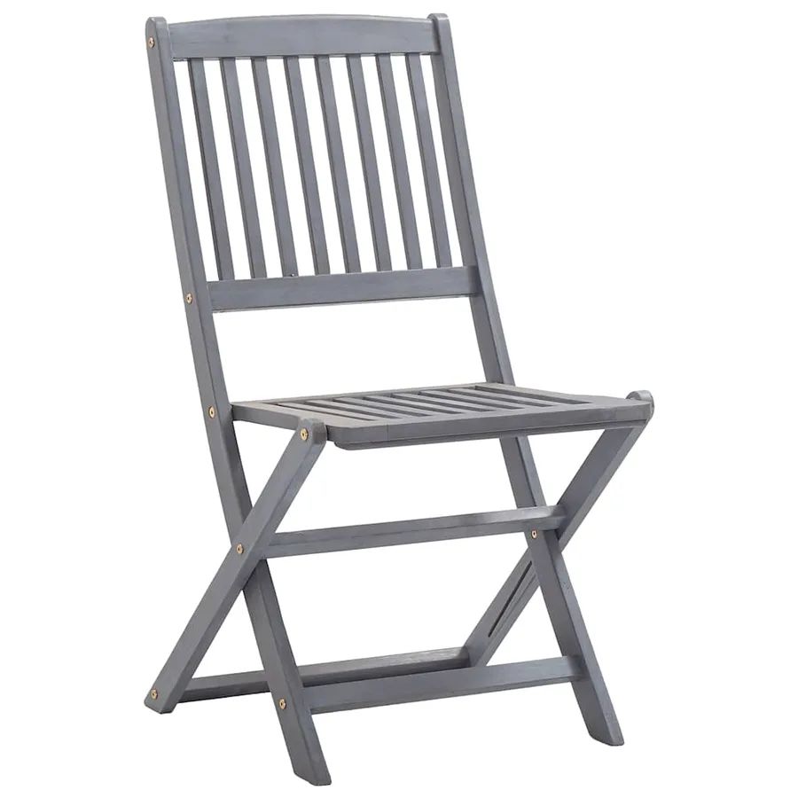Chaises pliables d'extérieur lot de 2 et coussins Bois d'acacia - 9