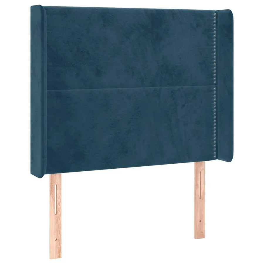 Tête de lit à LED Bleu foncé 83x16x118/128 cm Velours - 3