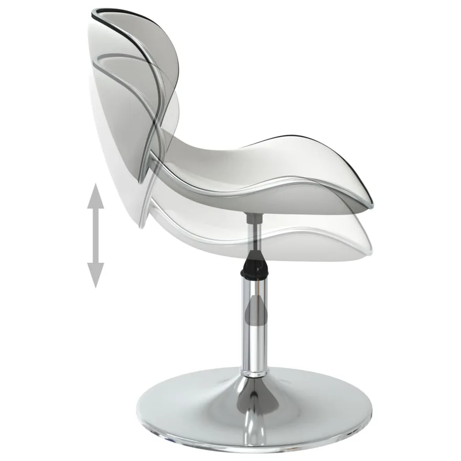Chaises à manger lot de 2 blanc similicuir - 6