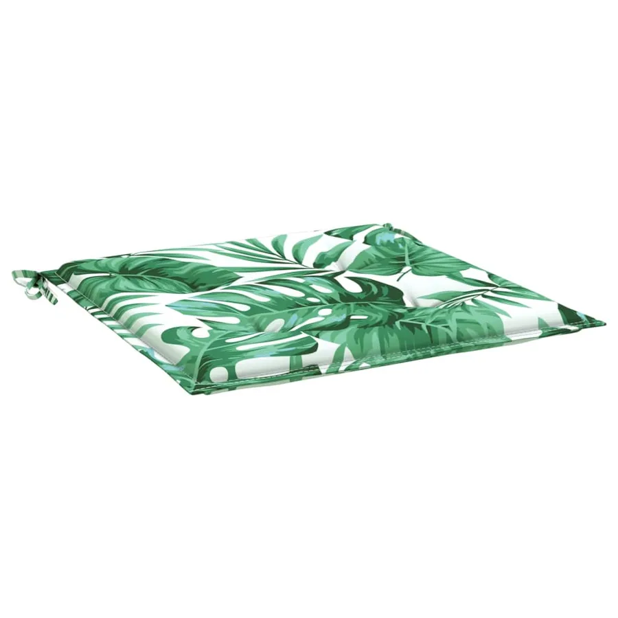 Coussins de chaise lot de 2 motif de feuilles 40x40x4 cm tissu - 4