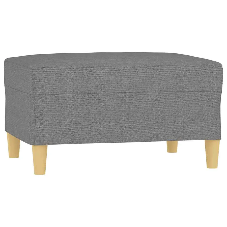 Canapé à 3 places avec repose-pieds Gris foncé 210 cm Tissu - 5