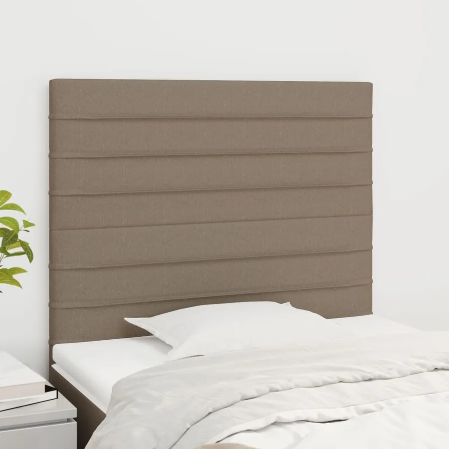 Tête de lit Taupe 80x5x118/128 cm Tissu