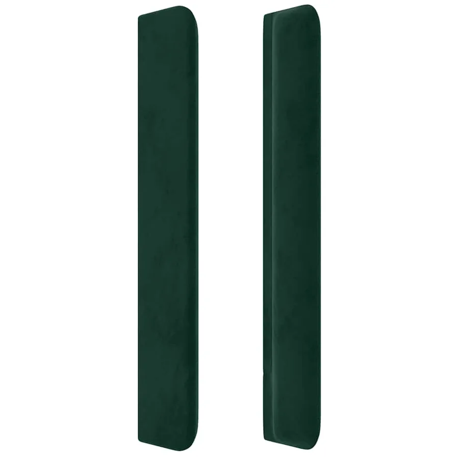 Tête de lit avec oreilles Vert foncé 183x16x118/128 cm Velours - 4