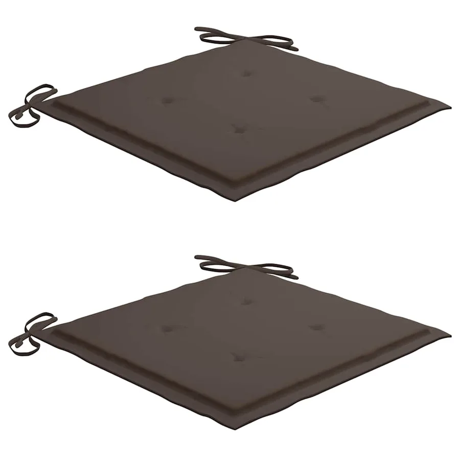 Chaises de jardin avec coussins lot de 2 Acacia solide et acier - 7