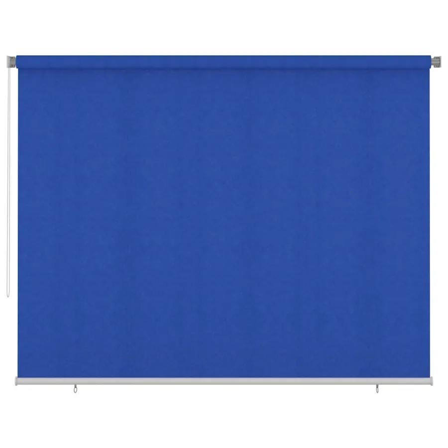 Store roulant d'extérieur 305 (l) x 230 (H) cm bleu HDPE